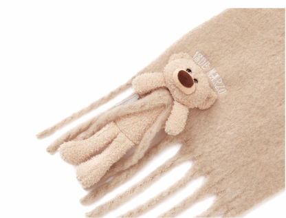 13DE MARZO Doozoo Fleece Scarf Khaki - 13DE MARZO