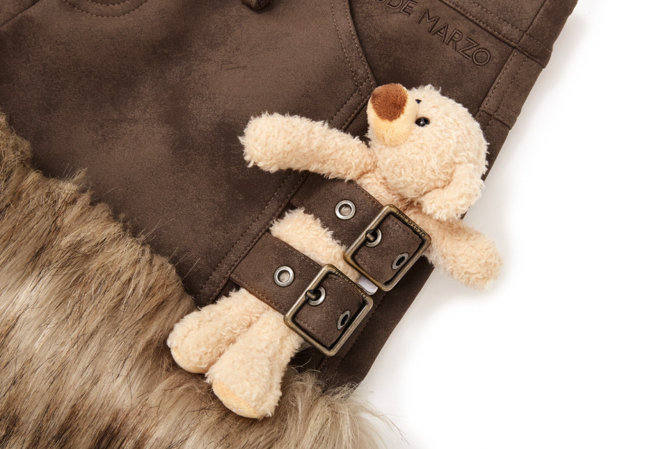 13DE MARZO Bear Upper Fuzzy Shorts - 13DE MARZO