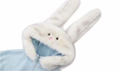 13DE MARZO Doozoo Zipper Hoodie Blue - 13DE MARZO