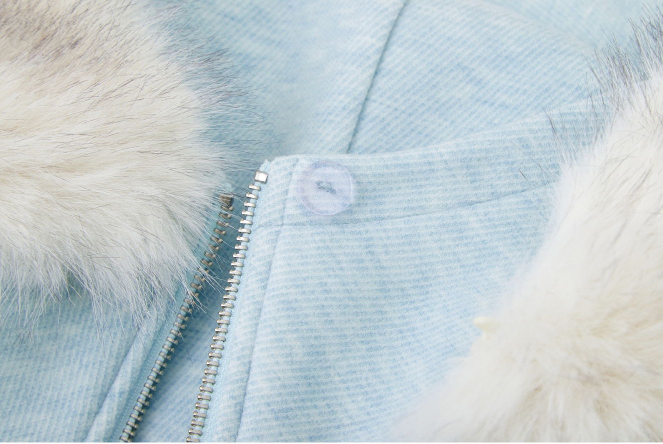 13DE MARZO Doozoo Zipper Hoodie Blue - 13DE MARZO