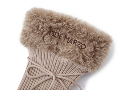 13DE MARZO Doozoo Fuzzy Socks Brown - 13DE MARZO