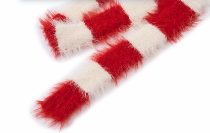 13DE MARZO Bear Thin Scarf Sweater White - 13DE MARZO