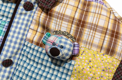 13DE MAROZ Plaid Patch Down Jacket - 13DE MARZO