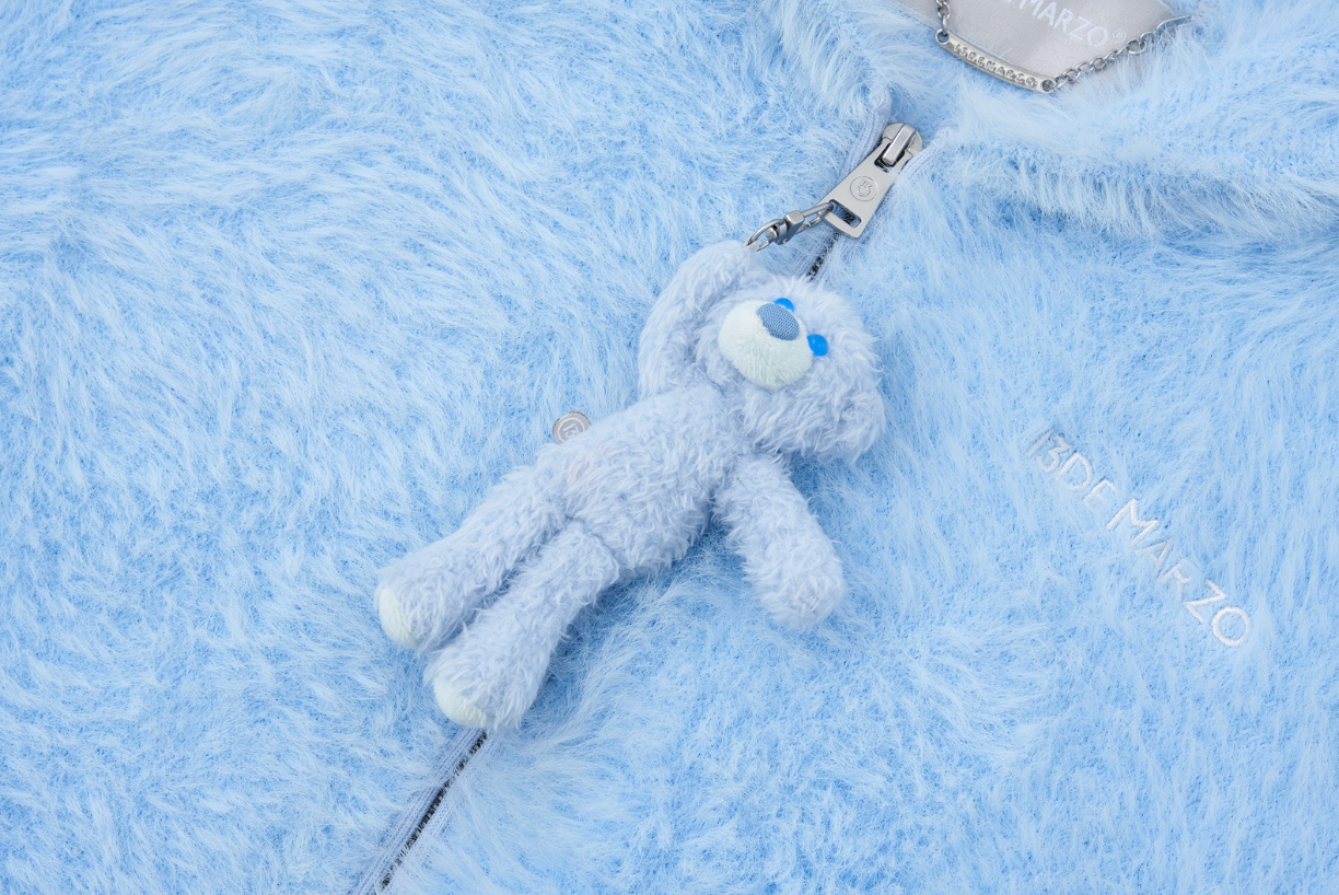 13DE MARZO Faux Mink Fur Zip Jacket - 13DE MARZO