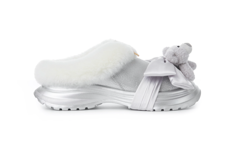 13DE MARZO Bear Fuzzy Snow Slippers Silver - 13DE MARZO