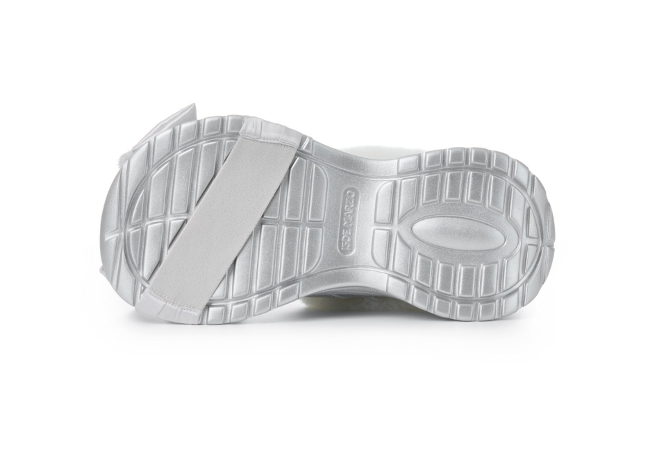 13DE MARZO Bear Fuzzy Snow Slippers Silver - 13DE MARZO