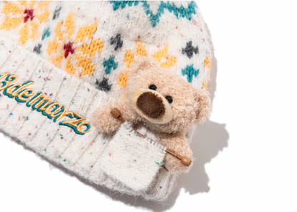 13DE MARZO Fair Isle Bear Beanie - 13DE MARZO