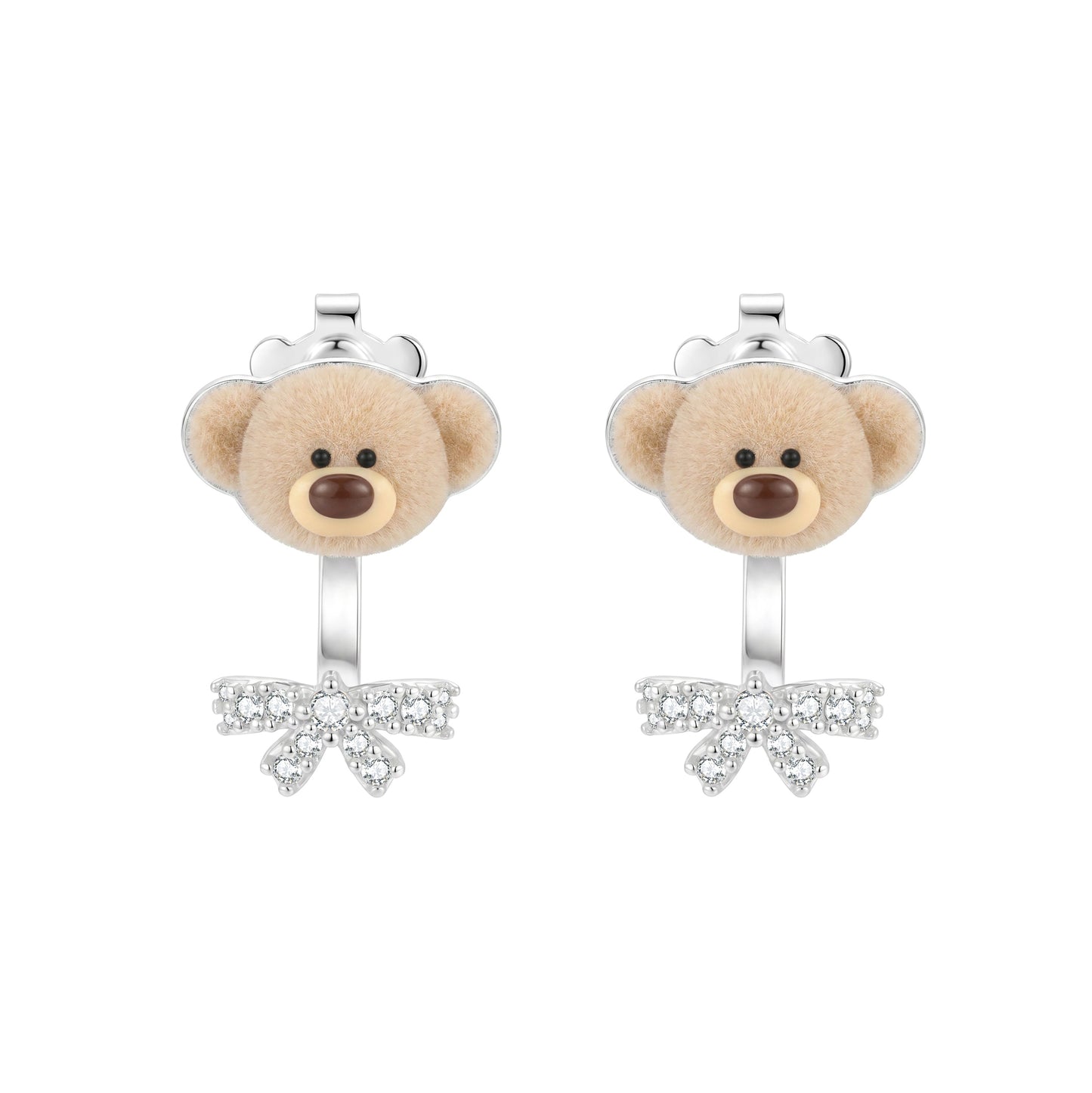 13DE MARZO Mini Bear Bow Tie Studs