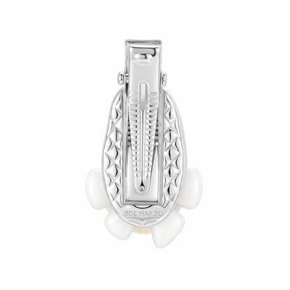 13DE MARZO Shoe Bow Bear Hair Clip White