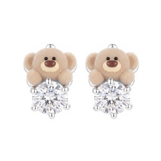 13DE MARZO Bear Star Sparkle Earrings