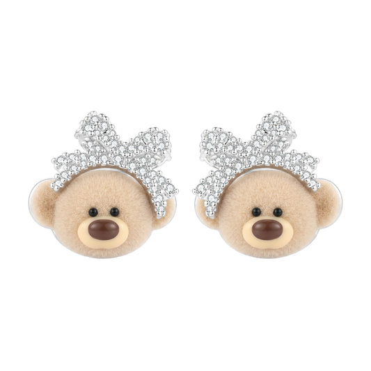 13DE MARZO Bow Bear Studs