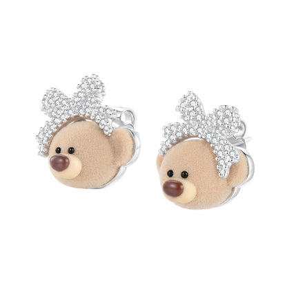 13DE MARZO Bow Bear Studs