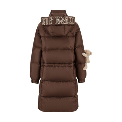 13DE MARZO Base Bear Long Down Jacket Brown - 13DE MARZO