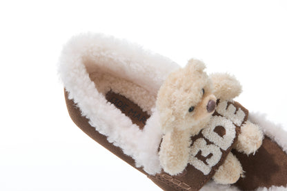 13DE MARZO Plush Bear Loafers Brown