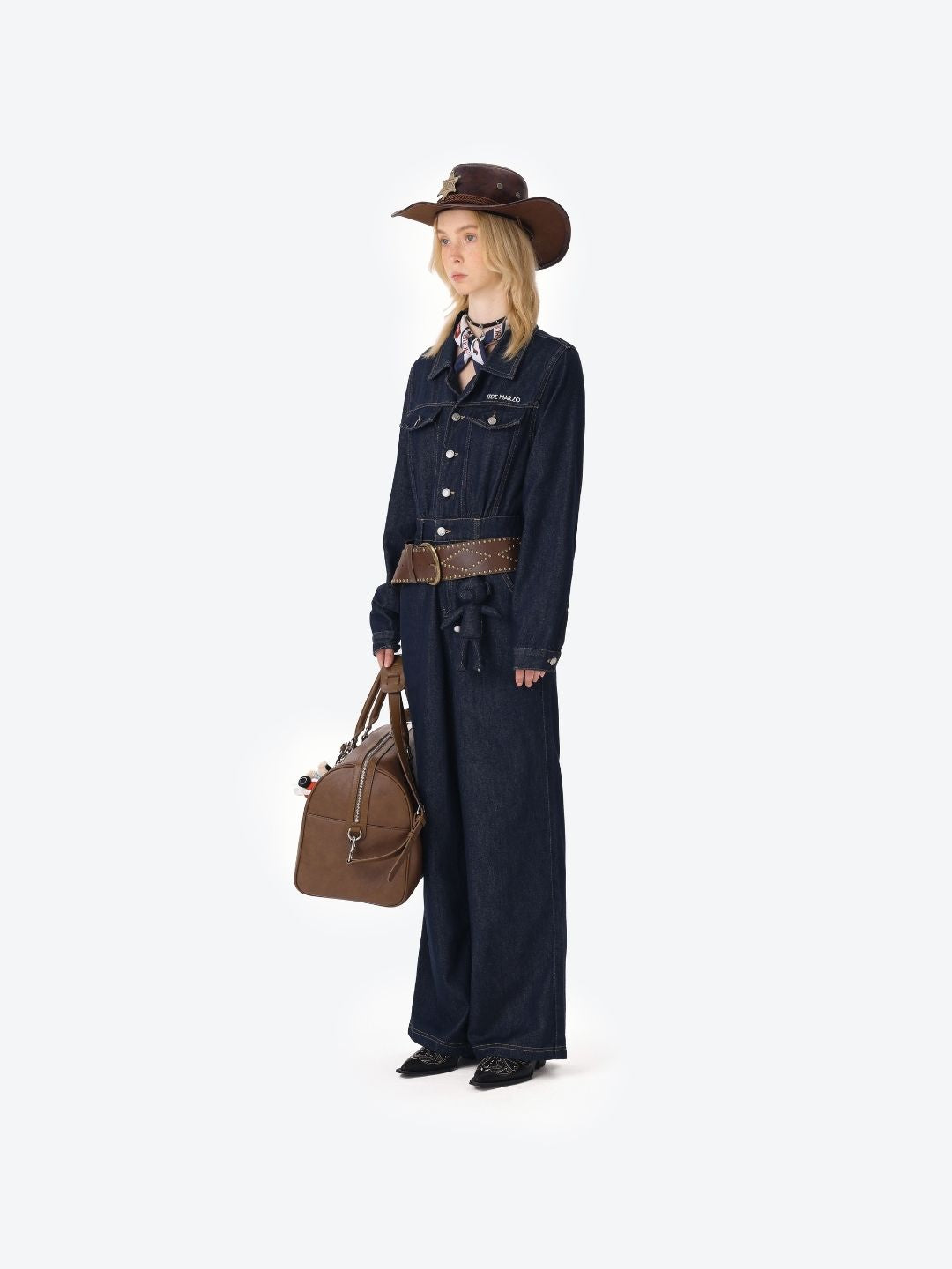 13DE MARZO Pilot Bear Travel Bag Medium Brown - 13DE MARZO