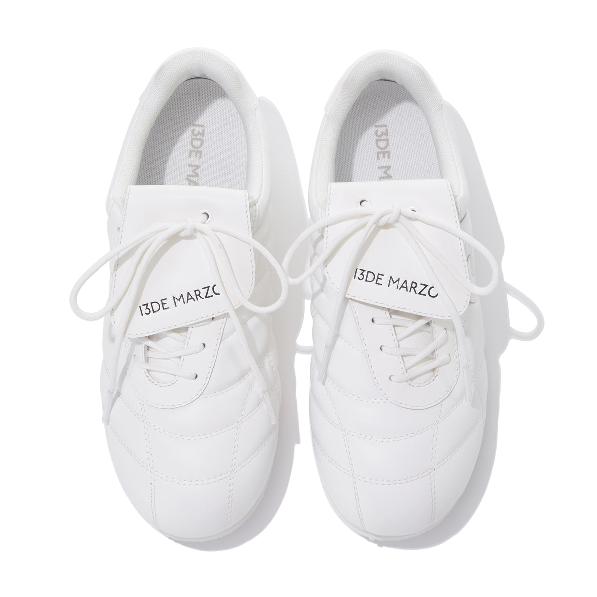 13DE MARZO Quilted Lightweight Casual Shoes White - 13DE MARZO