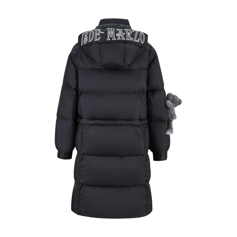 13DE MARZO Base Bear Long Down Jacket Black - 13DE MARZO