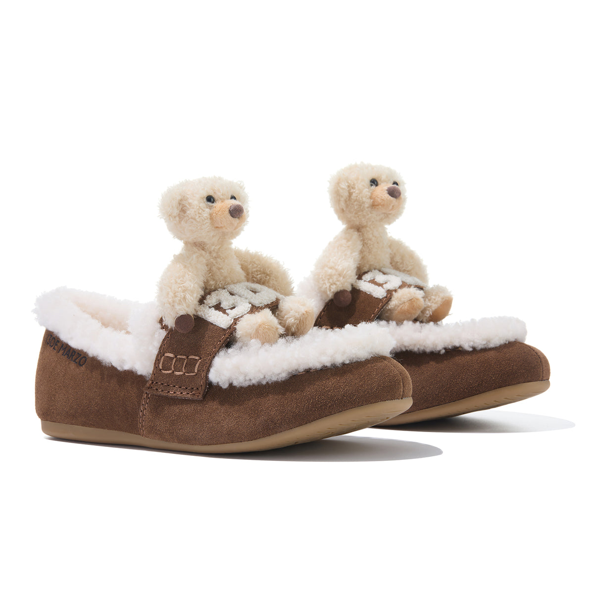 13DE MARZO Plush Bear Loafers Brown