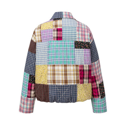 13DE MAROZ Plaid Patch Down Jacket - 13DE MARZO