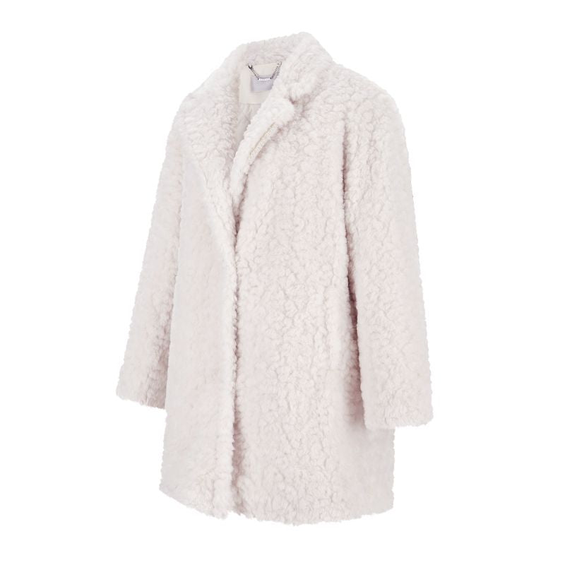 13DE MARZO Bear Fuzzy Long Coat Beige - 13DE MARZO