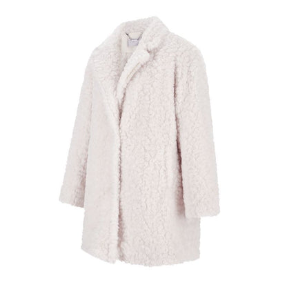 13DE MARZO Bear Fuzzy Long Coat Beige - 13DE MARZO