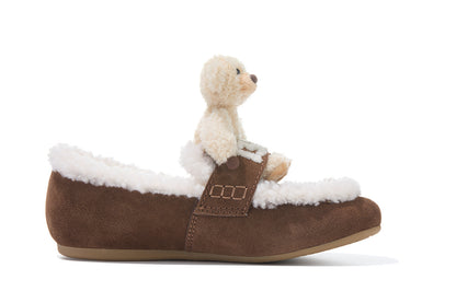 13DE MARZO Plush Bear Loafers Brown