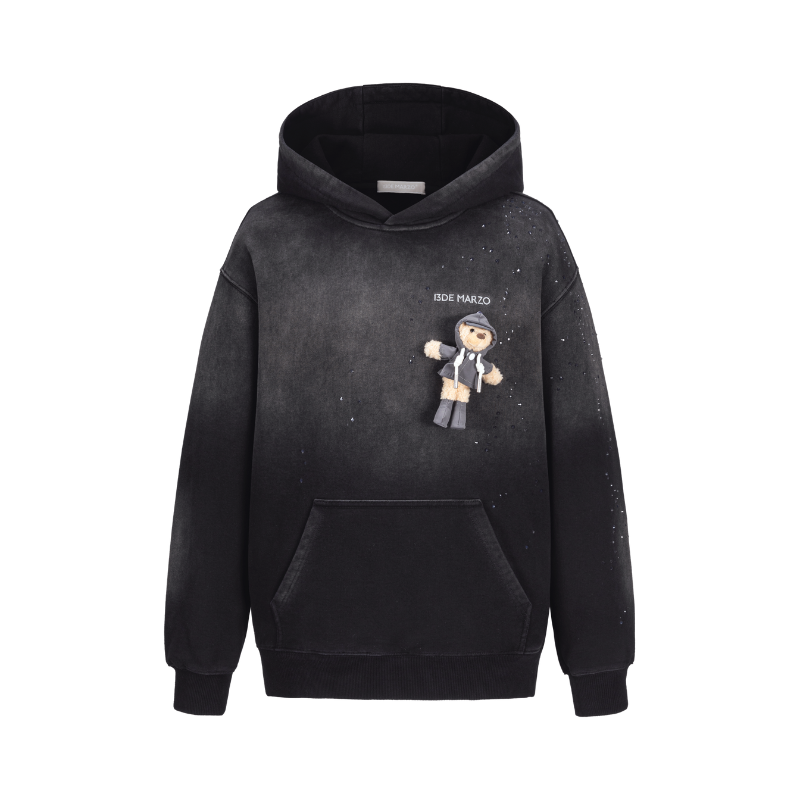 13DE MARZO Rainy Day Hoodie Black
