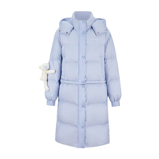 13DE MARZO Base Bear Long Down Jacket Blue - 13DE MARZO
