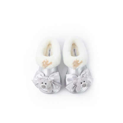 13DE MARZO Bear Fuzzy Snow Slippers Silver - 13DE MARZO