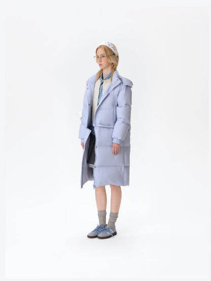 13DE MARZO Base Bear Long Down Jacket Blue - 13DE MARZO