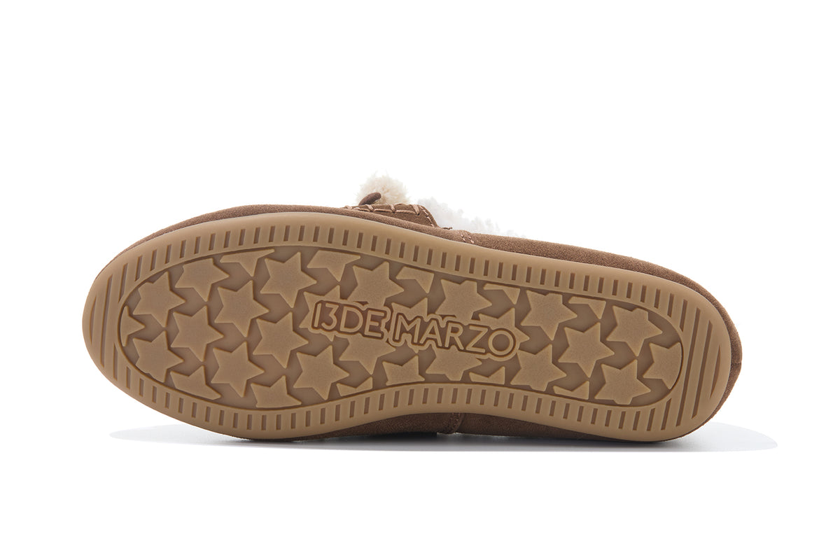 13DE MARZO Plush Bear Loafers Brown