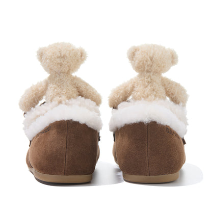 13DE MARZO Plush Bear Loafers Brown