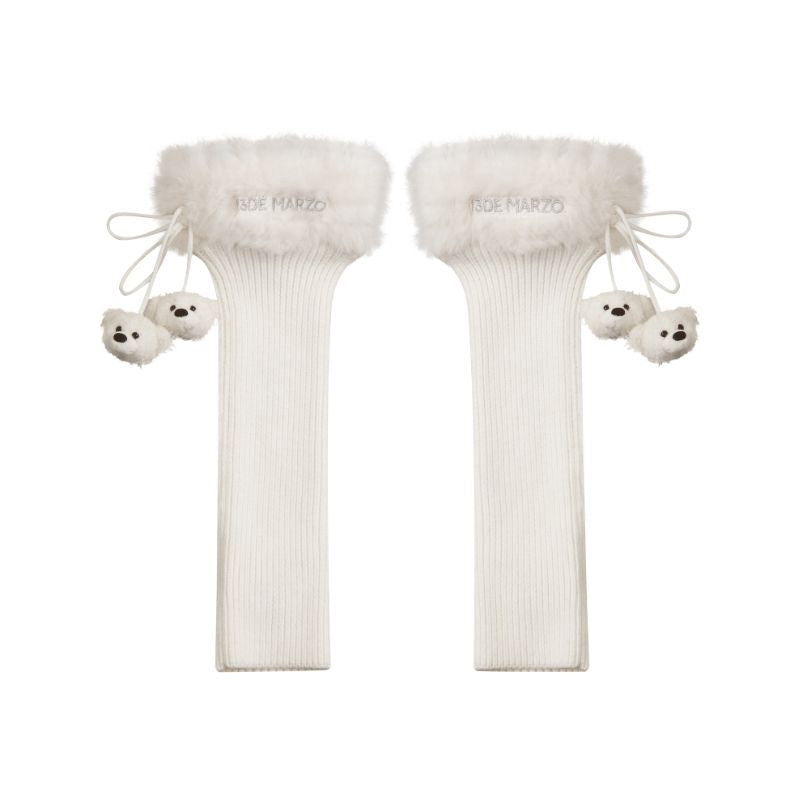 13DE MARZO Doozoo Fuzzy Socks Beige - 13DE MARZO