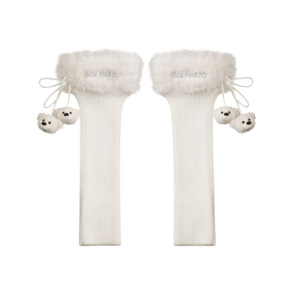 13DE MARZO Doozoo Fuzzy Socks Beige - 13DE MARZO