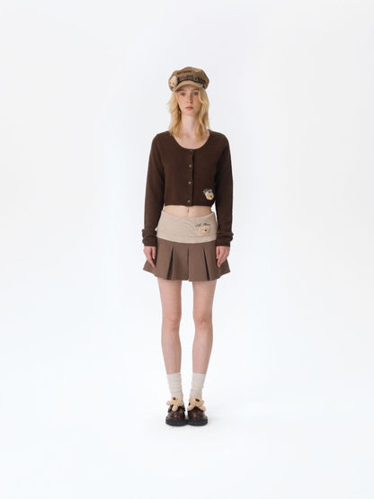 13DE MARZO Bear Head Upper Skirt Brown - 13DE MARZO