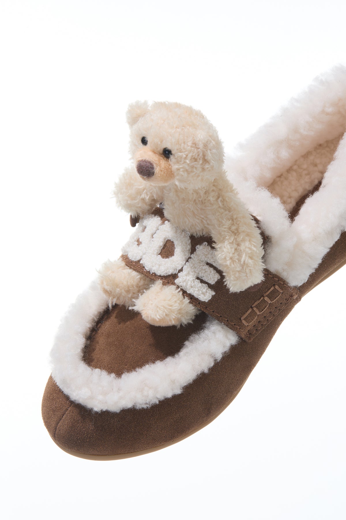 13DE MARZO Plush Bear Loafers Brown
