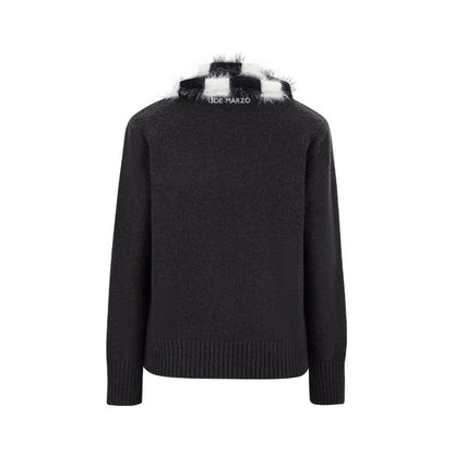 13DE MARZO Bear Thin Scarf Sweater Dark Grey - 13DE MARZO