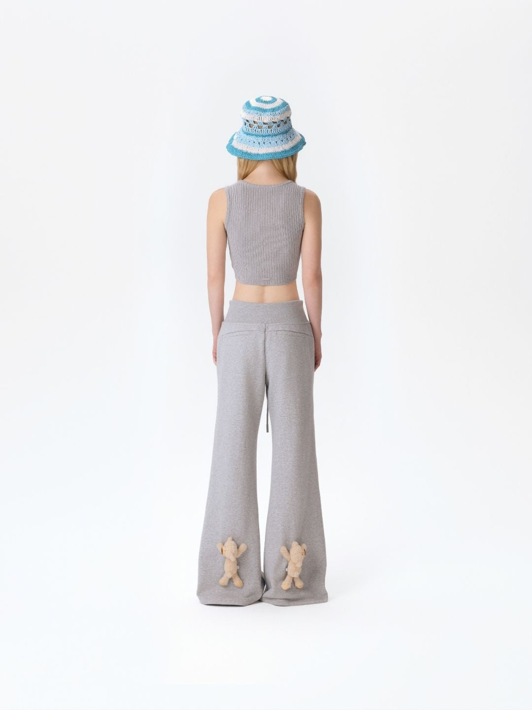 13DE MARZO Base Wide Flare Pants Grey - 13DE MARZO