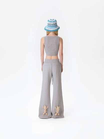 13DE MARZO Base Wide Flare Pants Grey - 13DE MARZO