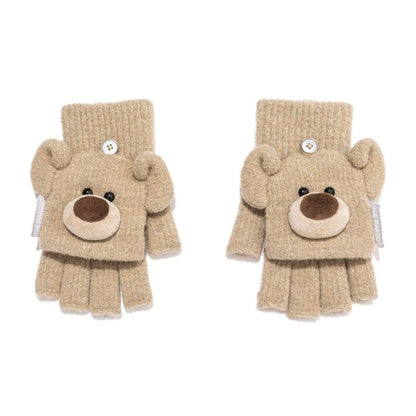 13DE MARZO Bear Two-Way Mittens - 13DE MARZO