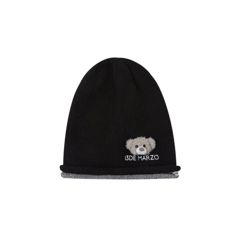 13DE MARZO Doozoo Slouchy Beanie Black - 13DE MARZO