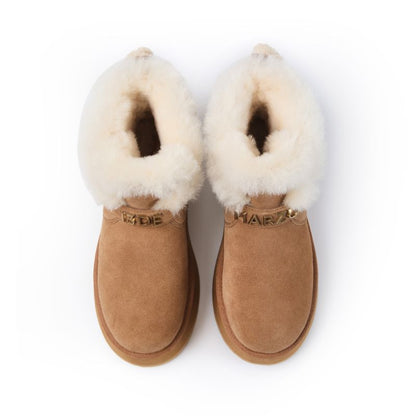13DE MARZO Bear Plush Snow Boots Khaki - 13DE MARZO