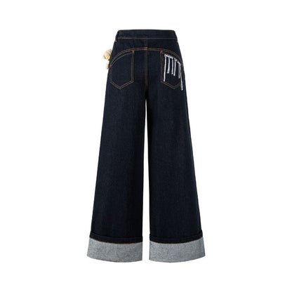13DE MARZO Tailor Bear Button Jeans Navy Blue - 13DE MARZO