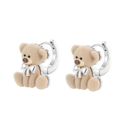 13DE MARZO Cute Sitting Bear Earrings