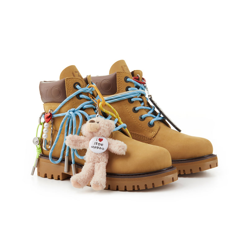 13DE MARZO Maximalist Pendant Suede Martin Boots - 13DE MARZO