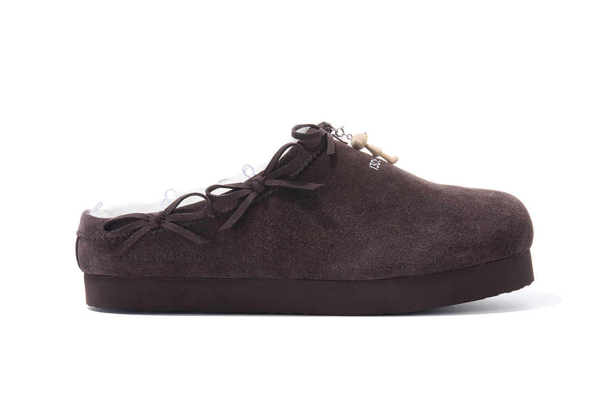 13DE MARZO Furry Birkenstock Mule Brown