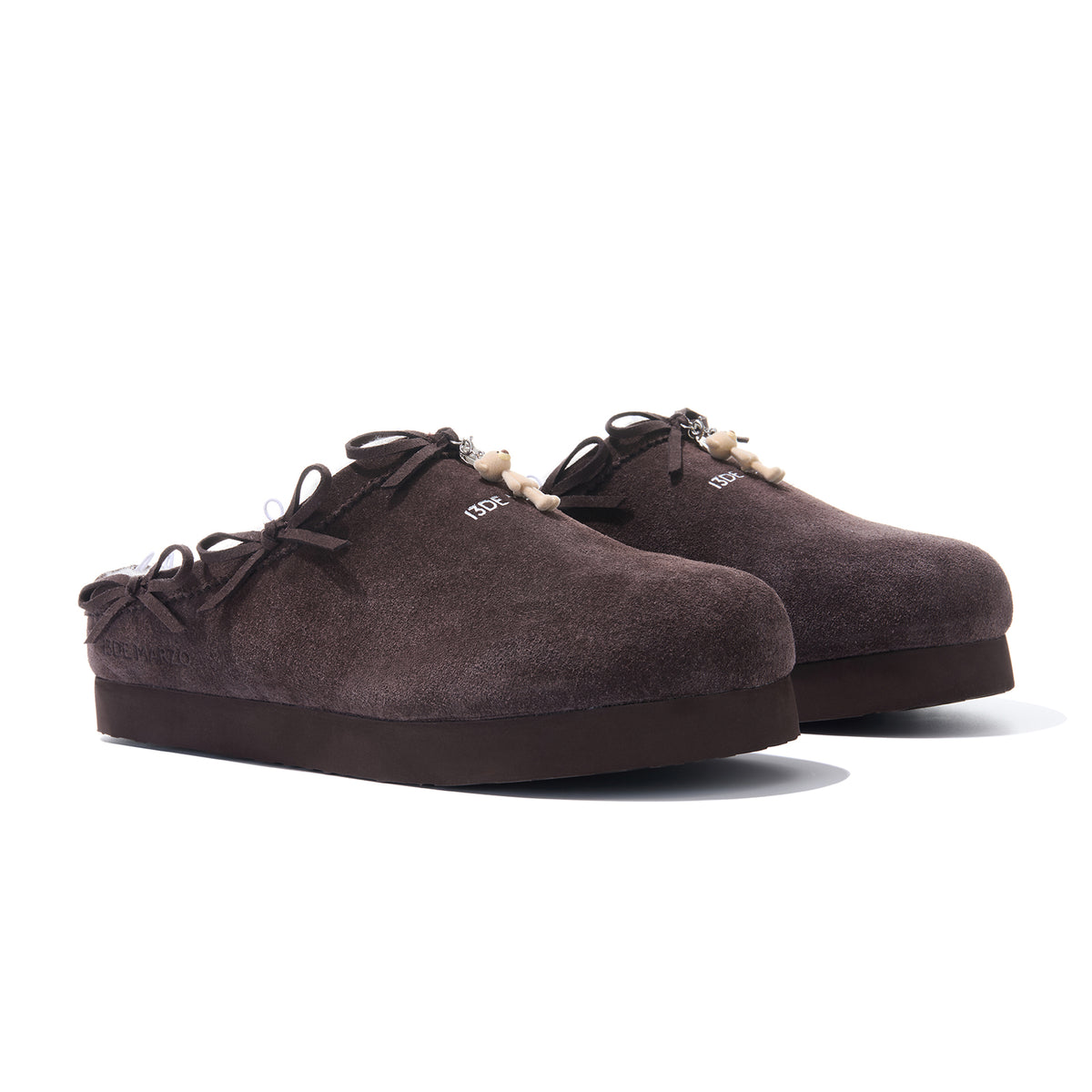 13DE MARZO Furry Birkenstock Mule Brown