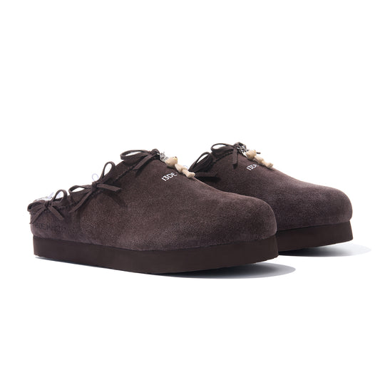 13DE MARZO Furry Birkenstock Mule Brown