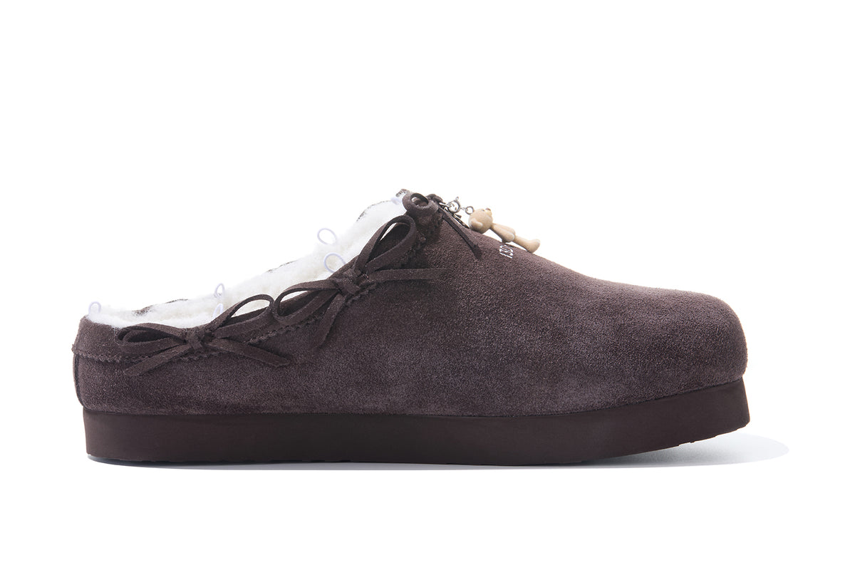 13DE MARZO Furry Birkenstock Mule Brown