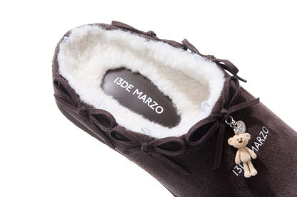 13DE MARZO Furry Birkenstock Mule Brown